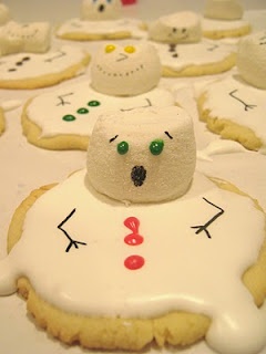 melted snowman cookies