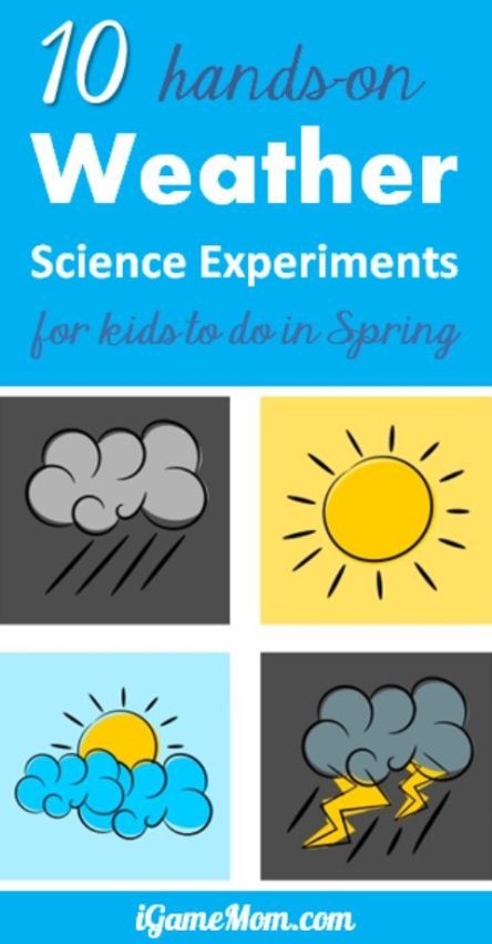 10 Hands On Weather Science Experiments by iGameMom